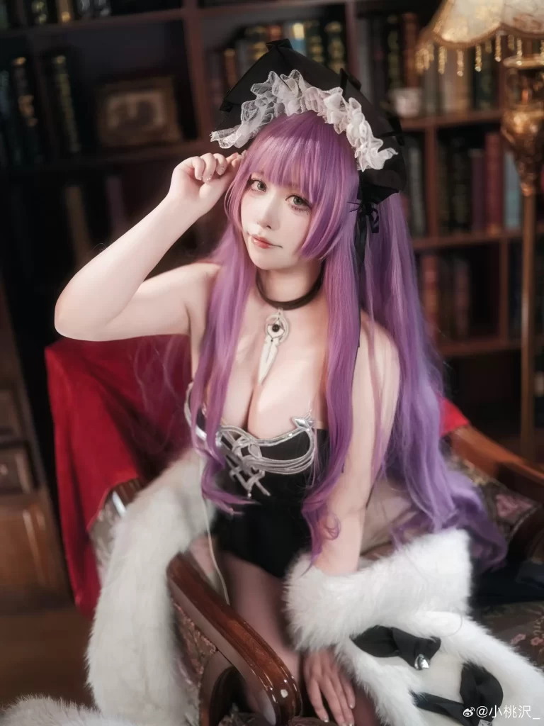 图片[5]-Cosplay｜塔什干·独属于你的邀约💜 碧蓝航线@小桃沢-初一小盏