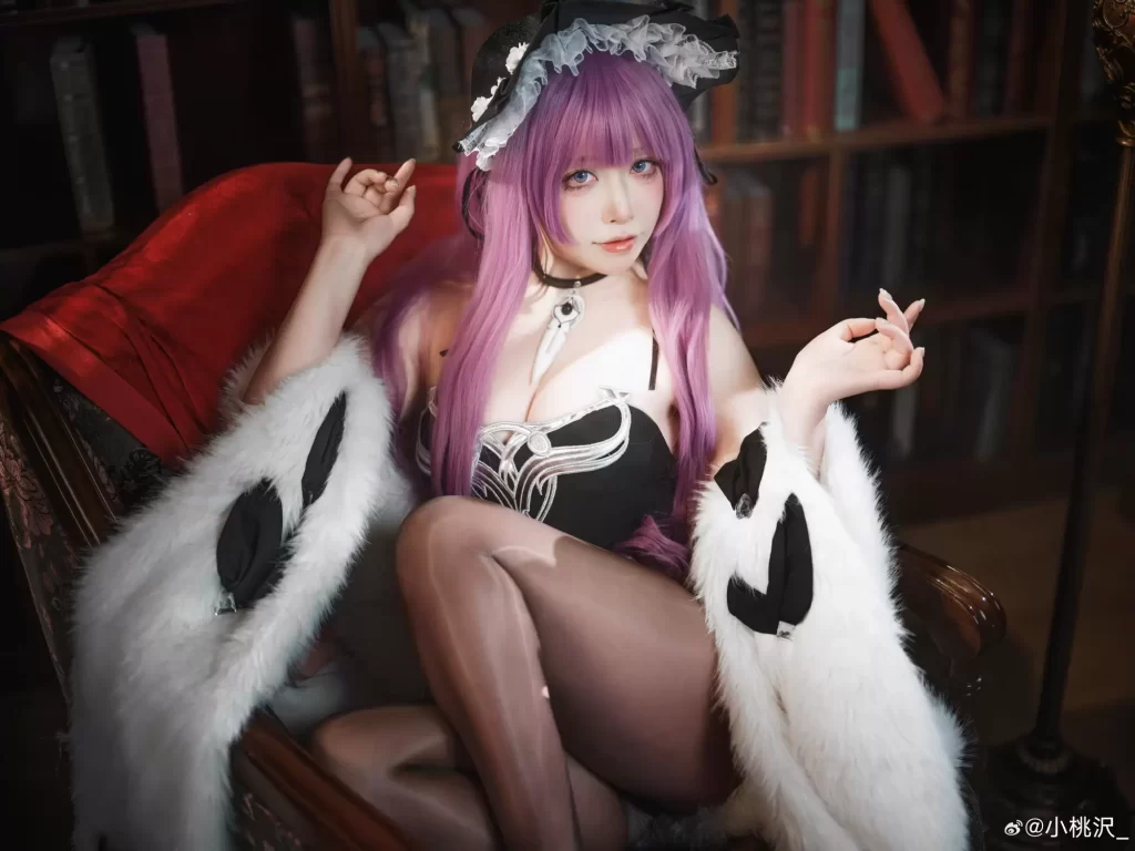 图片[17]-Cosplay｜塔什干·独属于你的邀约💜 碧蓝航线@小桃沢-初一小盏